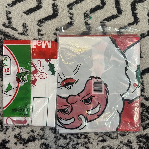 VTG New Lot Merry Christmas Santa Door & Mailbox Covers Panel Plastic Deadstock - Picture 2 of 4